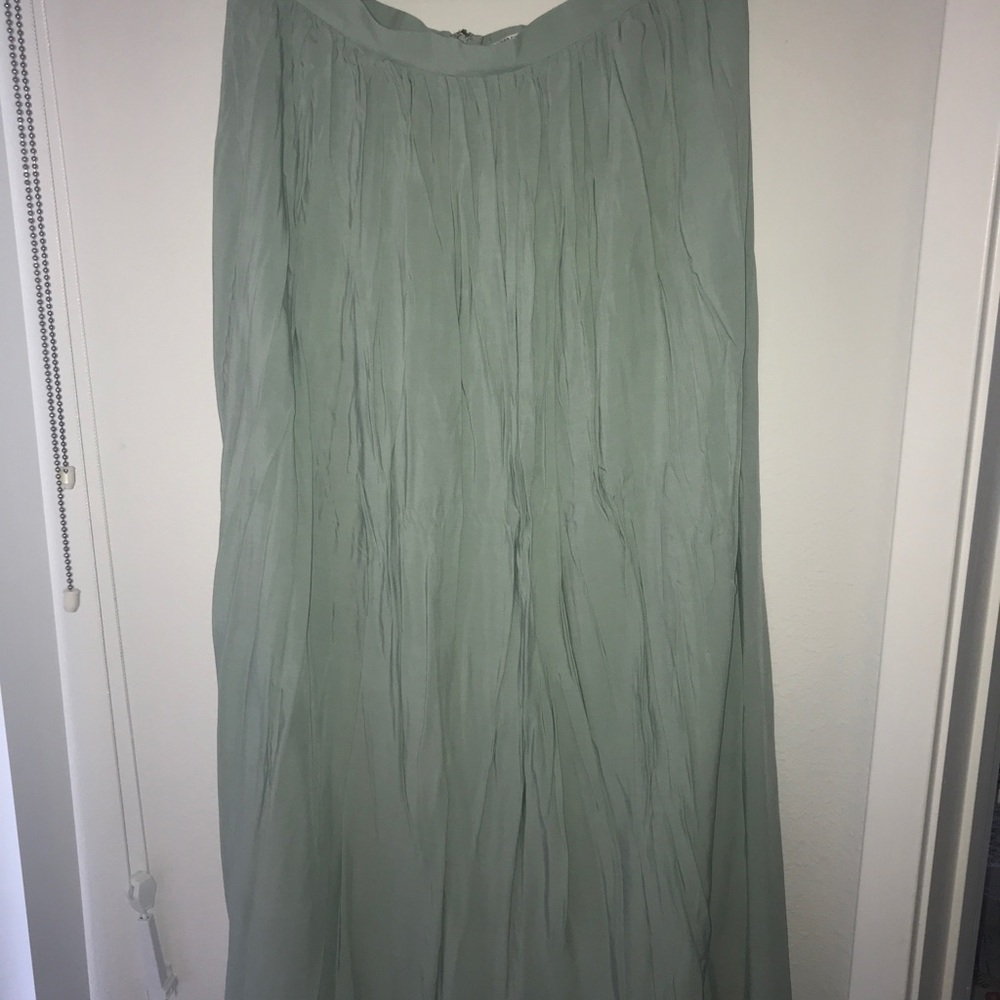 Mint green maxi skirt